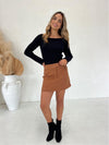 Mischa Skirt- Rust