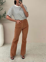 Huntley Cord Flare Pant - Tan