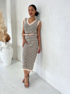 Sumatra Stripe Knit Maxi