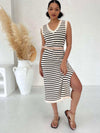 Sumatra Stripe Knit Maxi